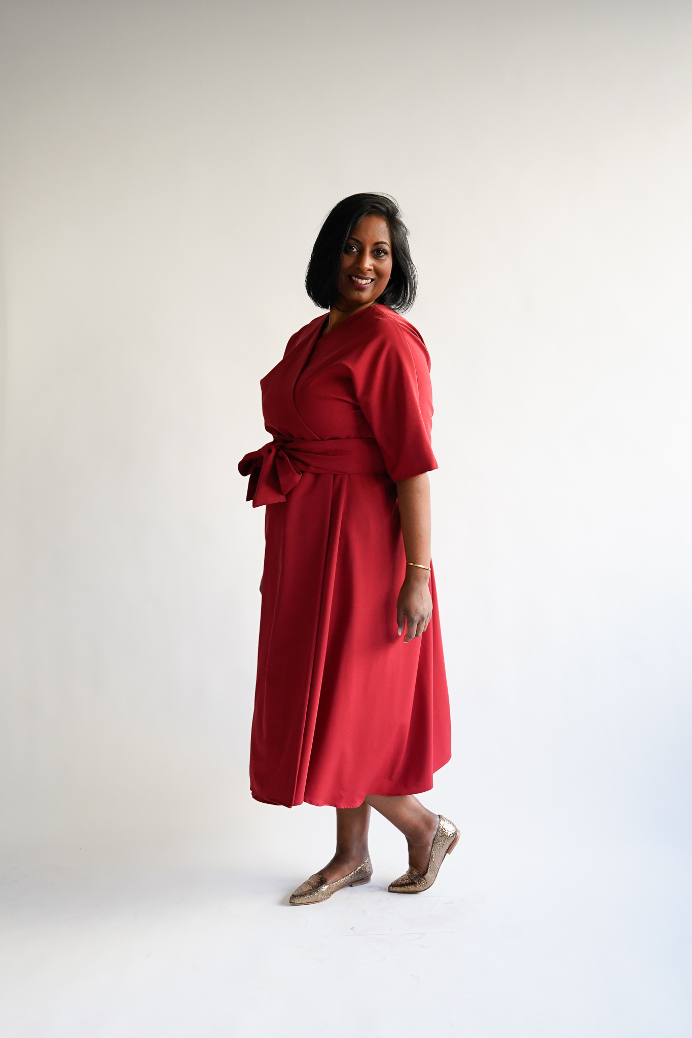 Rubino 100 % wool midi wrap dress - Image 2