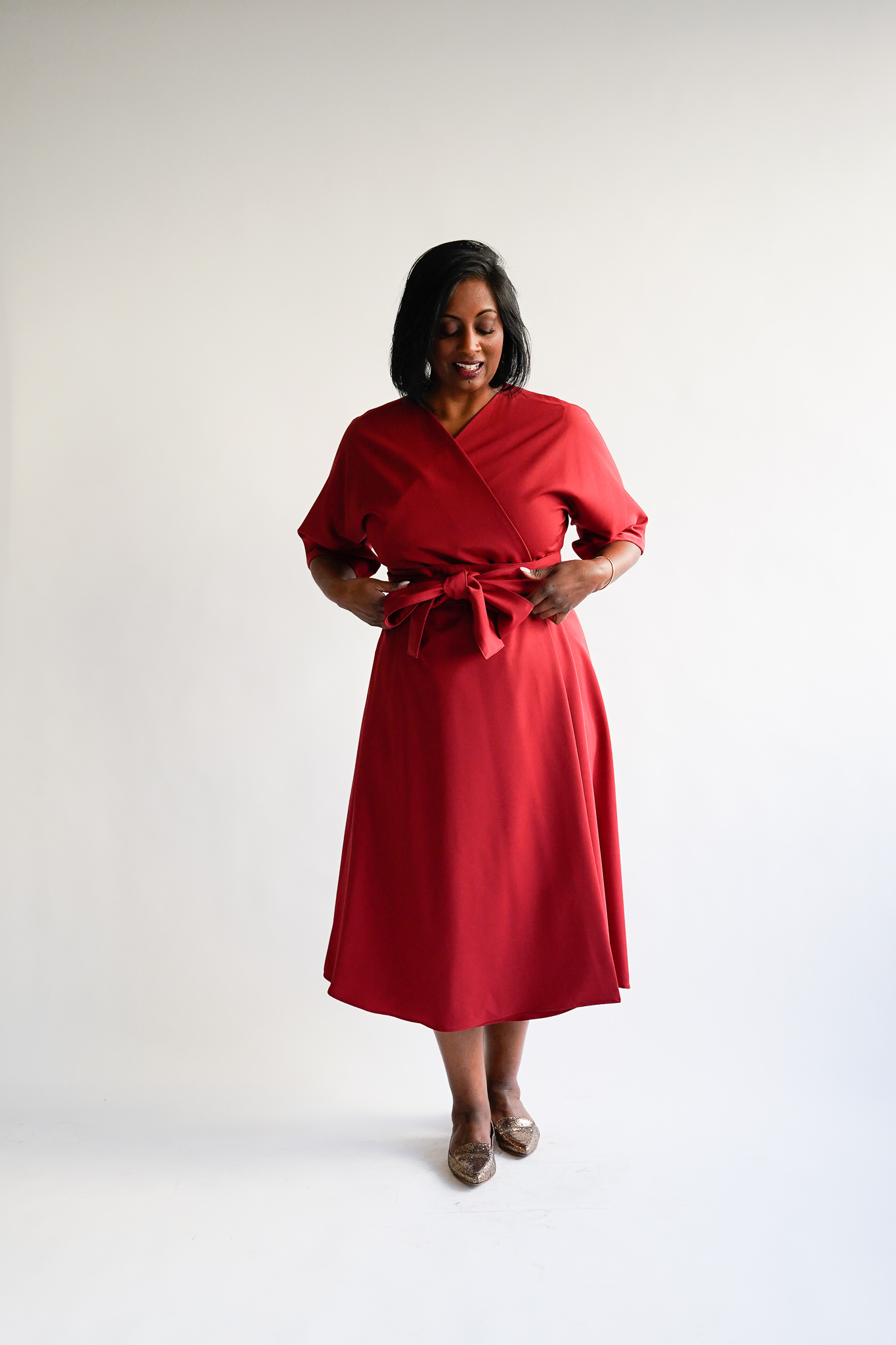 Rubino 100 % wool midi wrap dress - Image 4