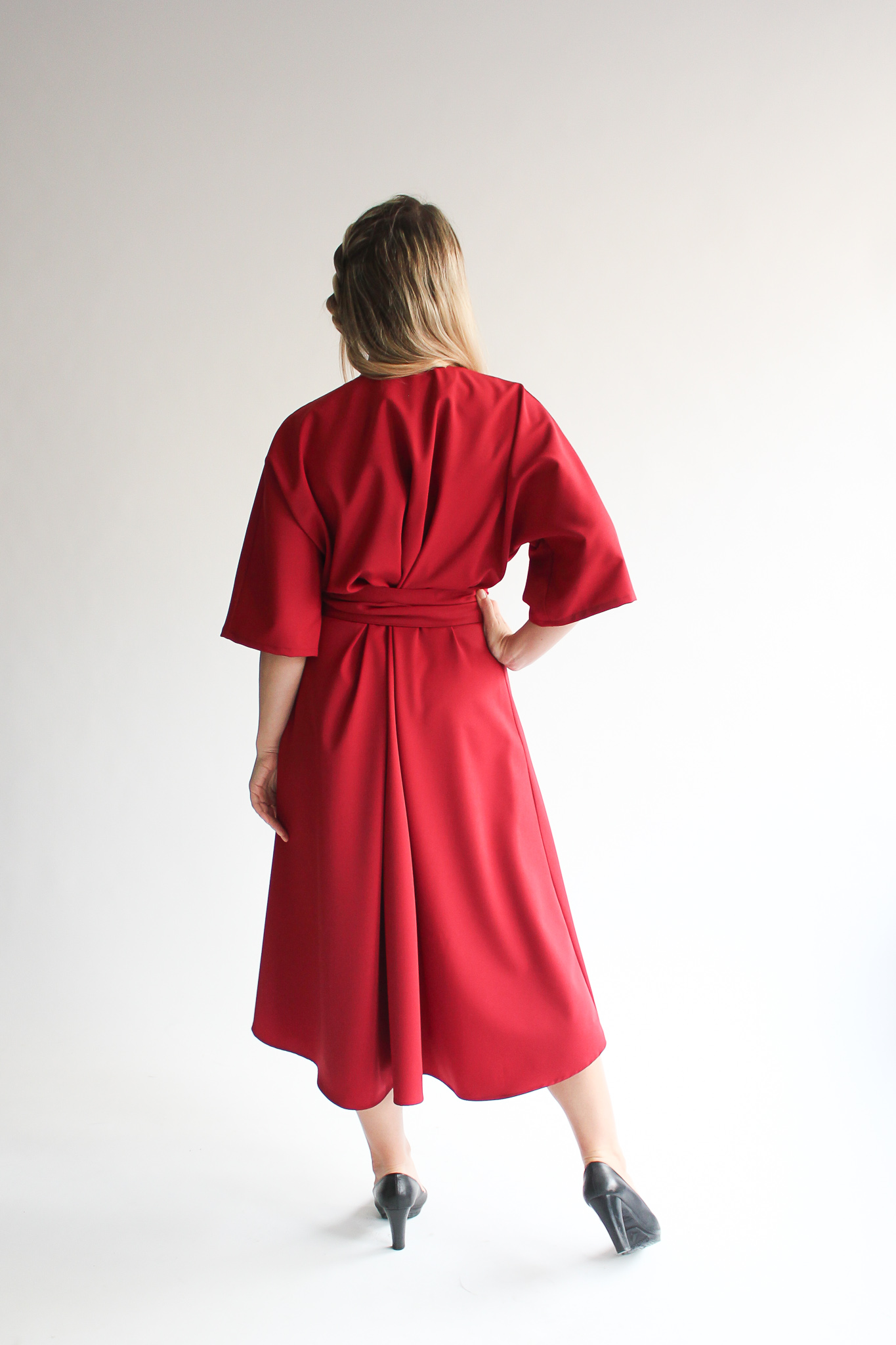 Rubino 100 % wool midi wrap dress - Image 8