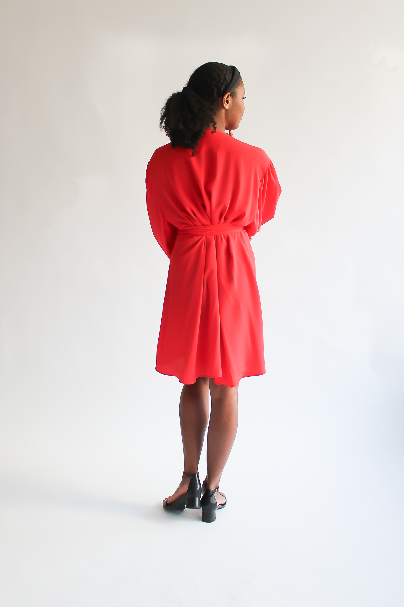 Pomodoro puff sleeve mini wrap dress - Image 6