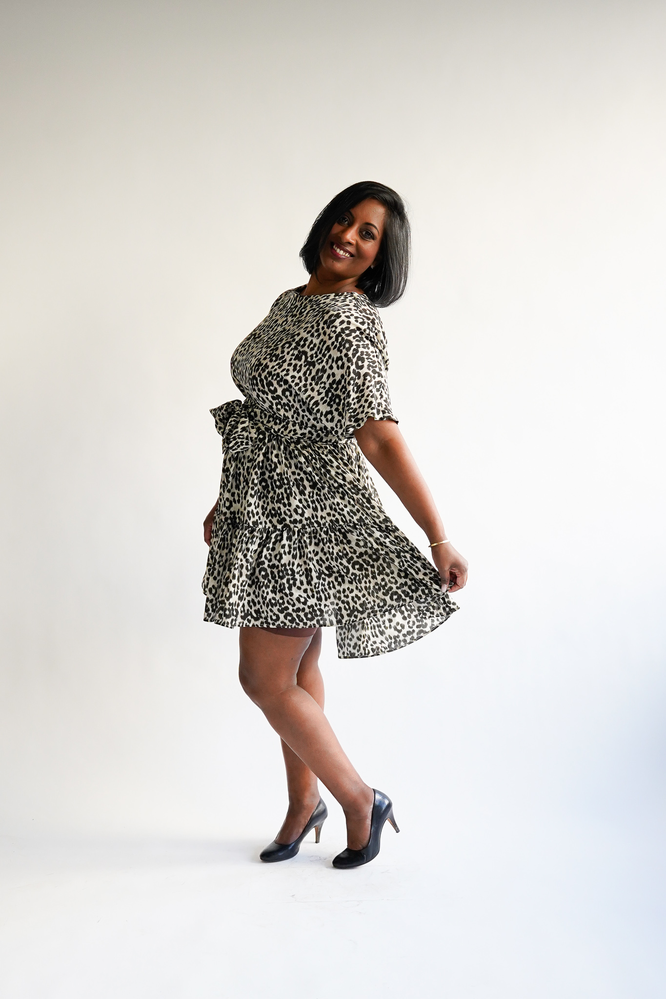 Pantera 100 % silk ruffle dress - Image 6