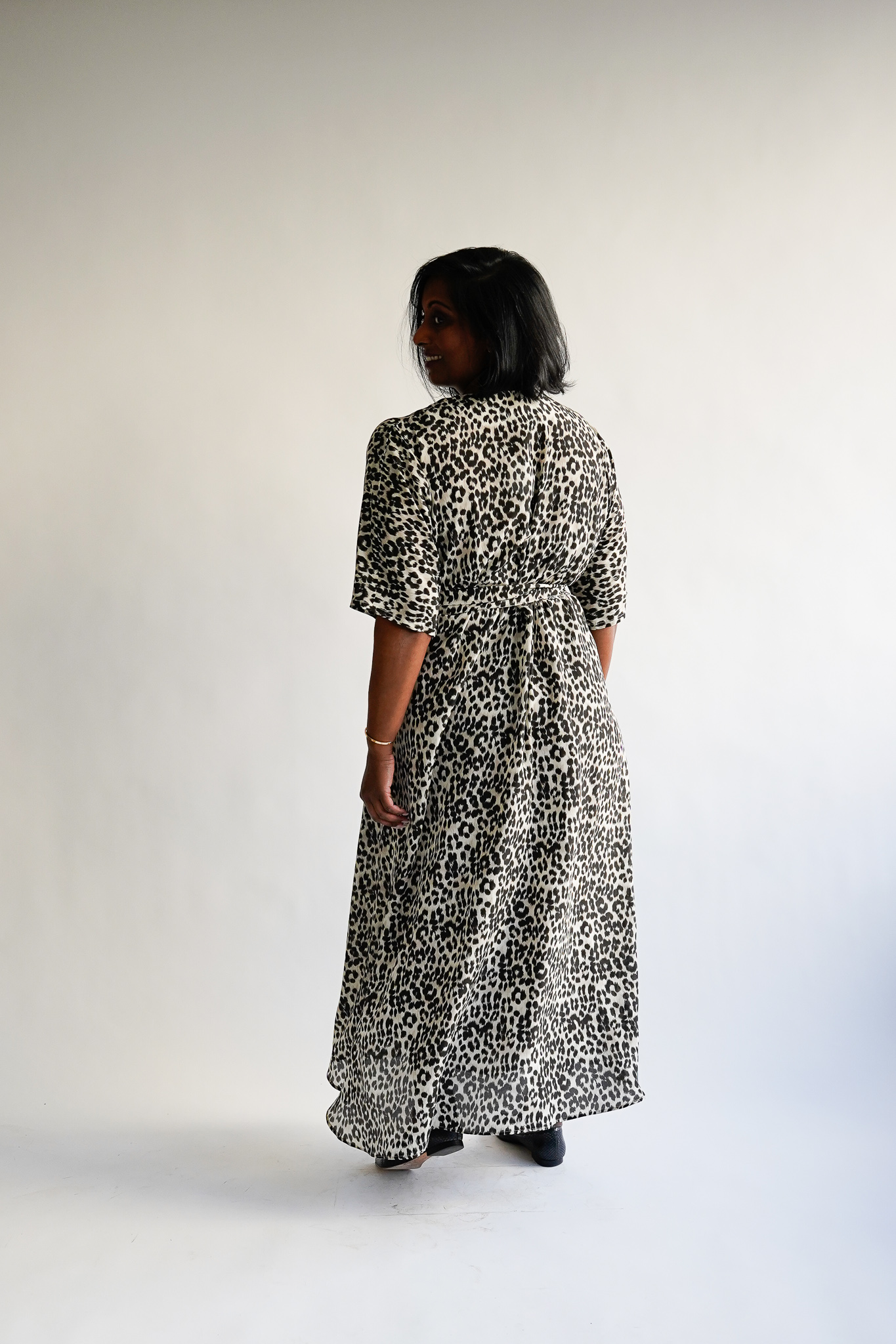 Pantera 100 % silk maxi wrap dress - Image 3