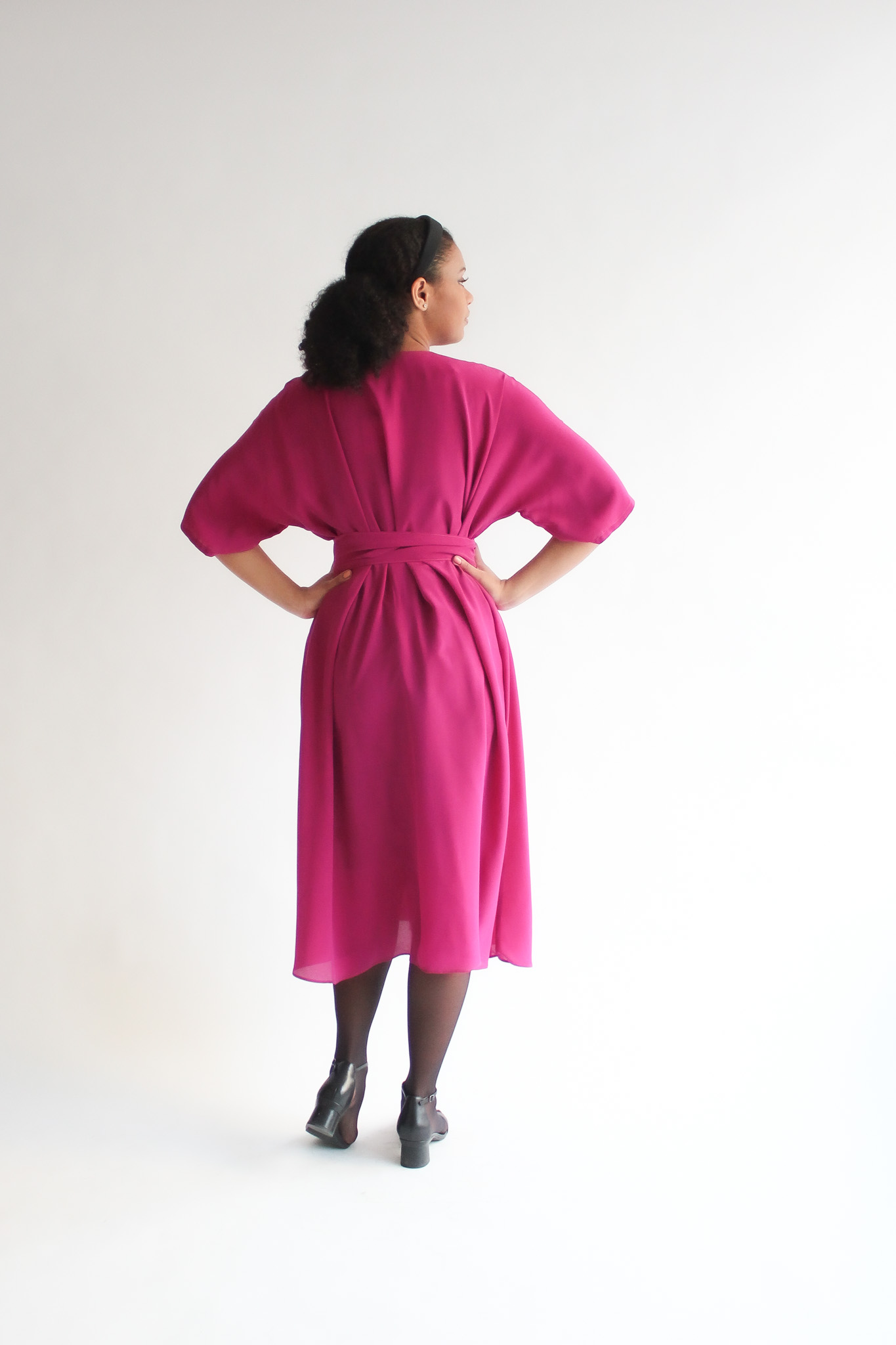 Ciliegia 100 % silk midi wrap dress - Image 7