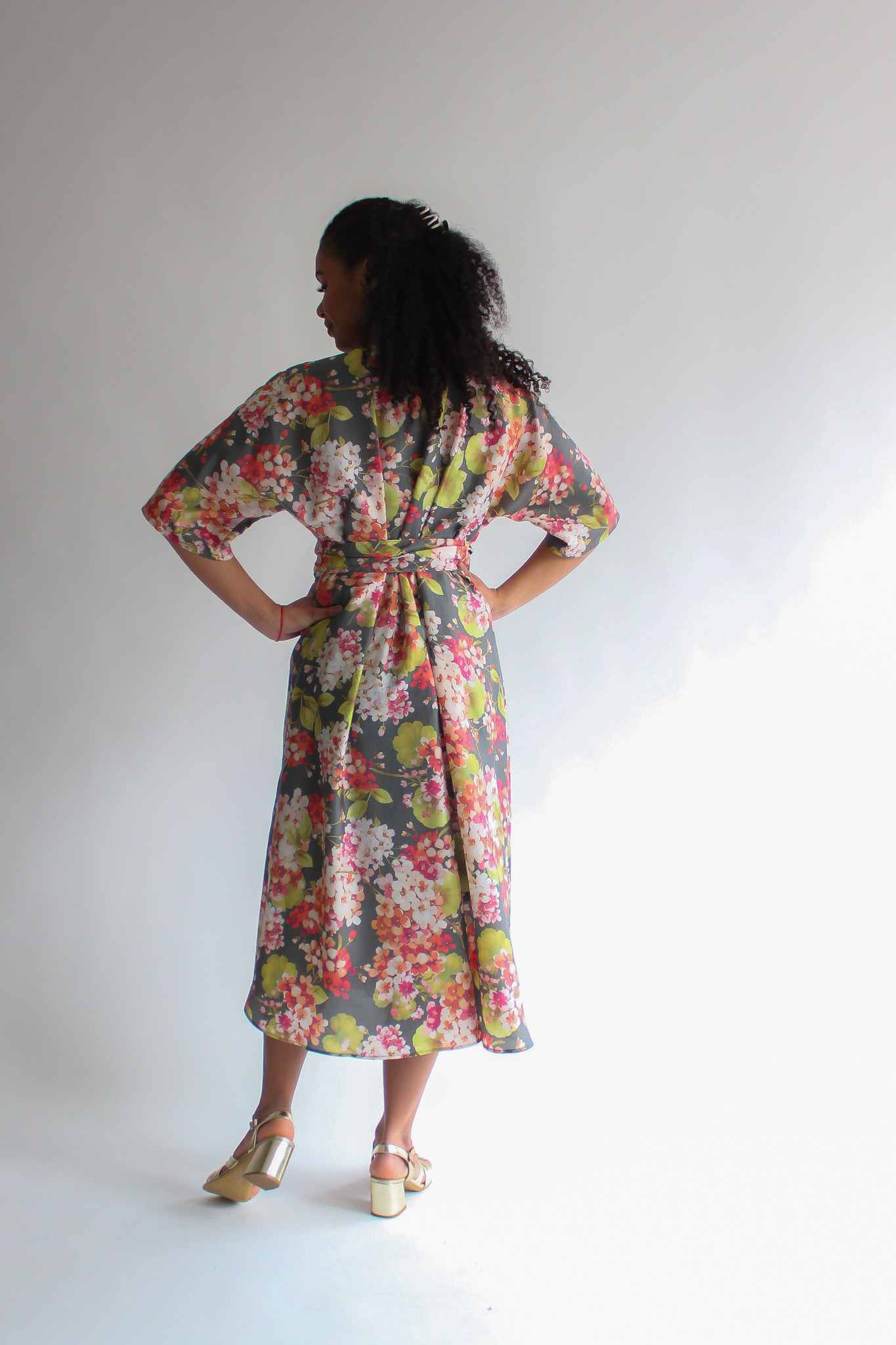 FIORE DI CILIEGIA silk midi wrap dress - Image 6