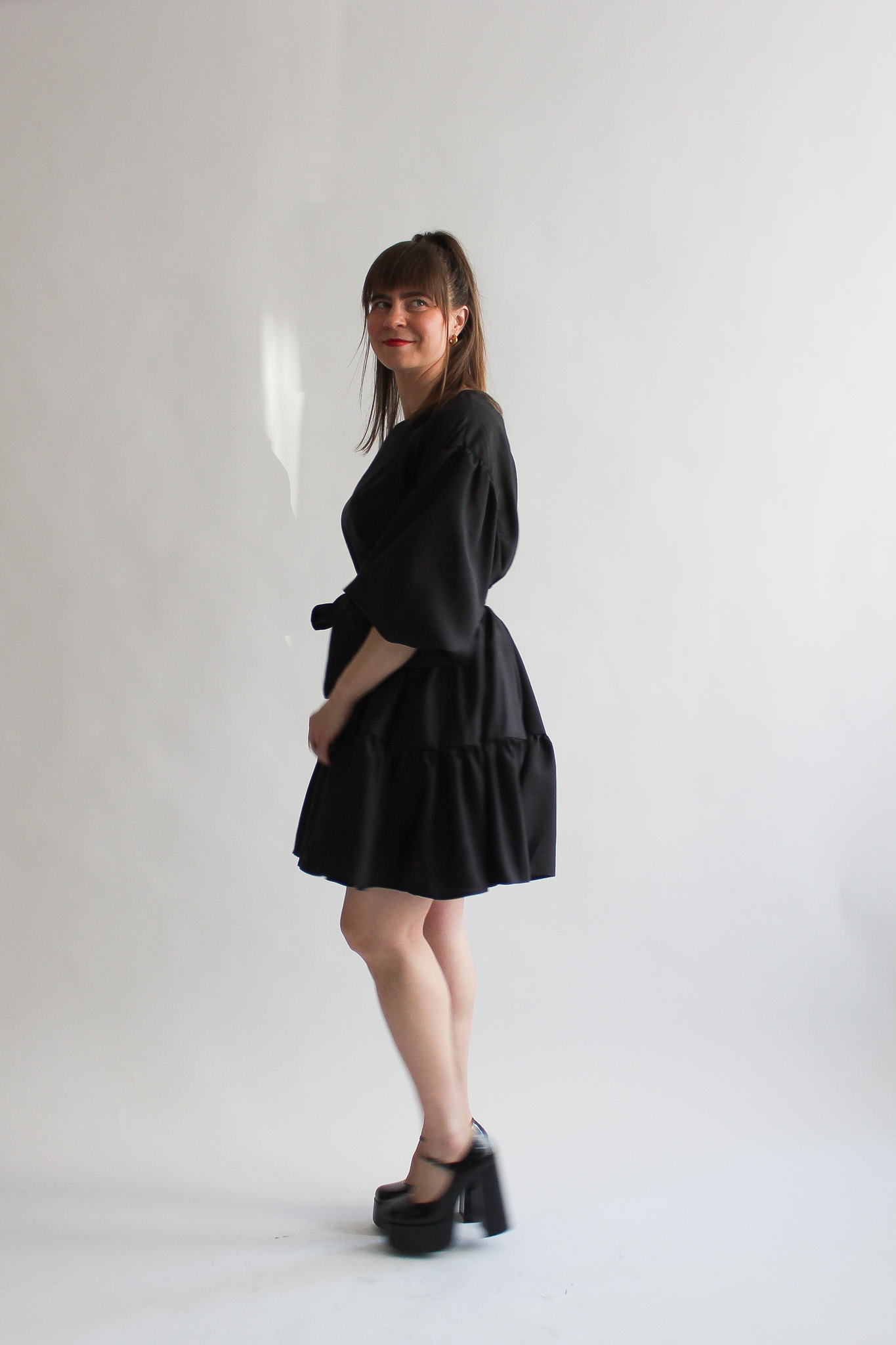 Nero silk puff sleeve double ruffle dress - Image 7