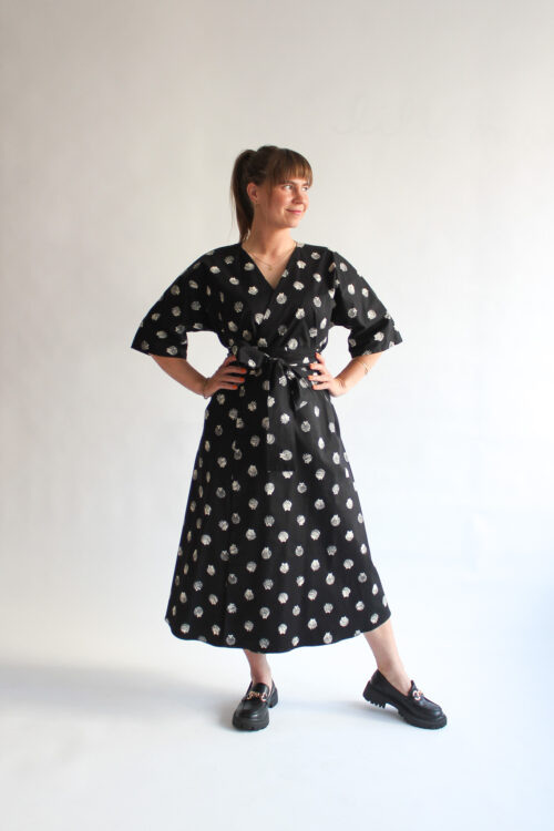 Vongole cotton wrap dress