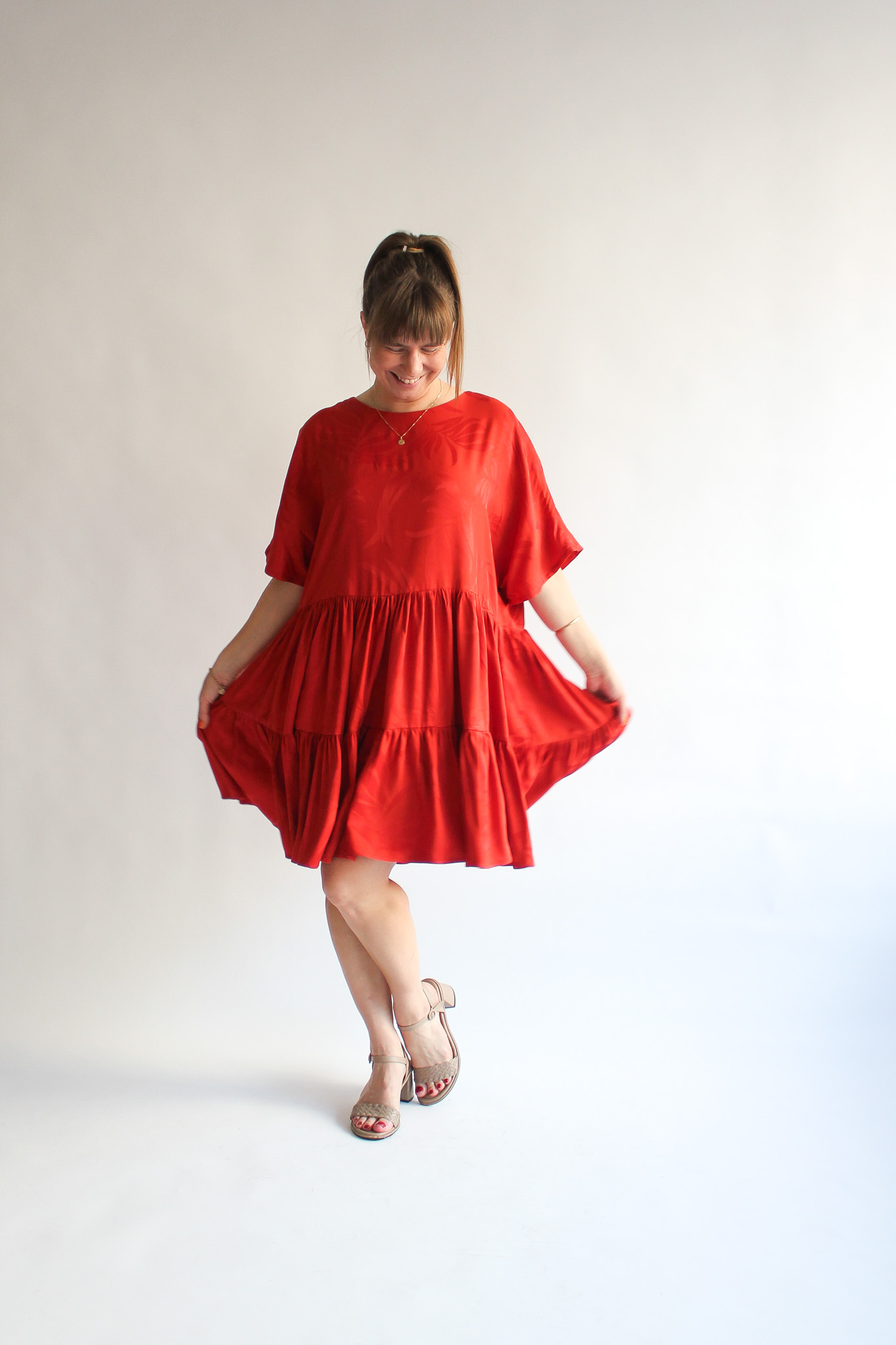Ruggine viscose double ruffle dress - Image 10