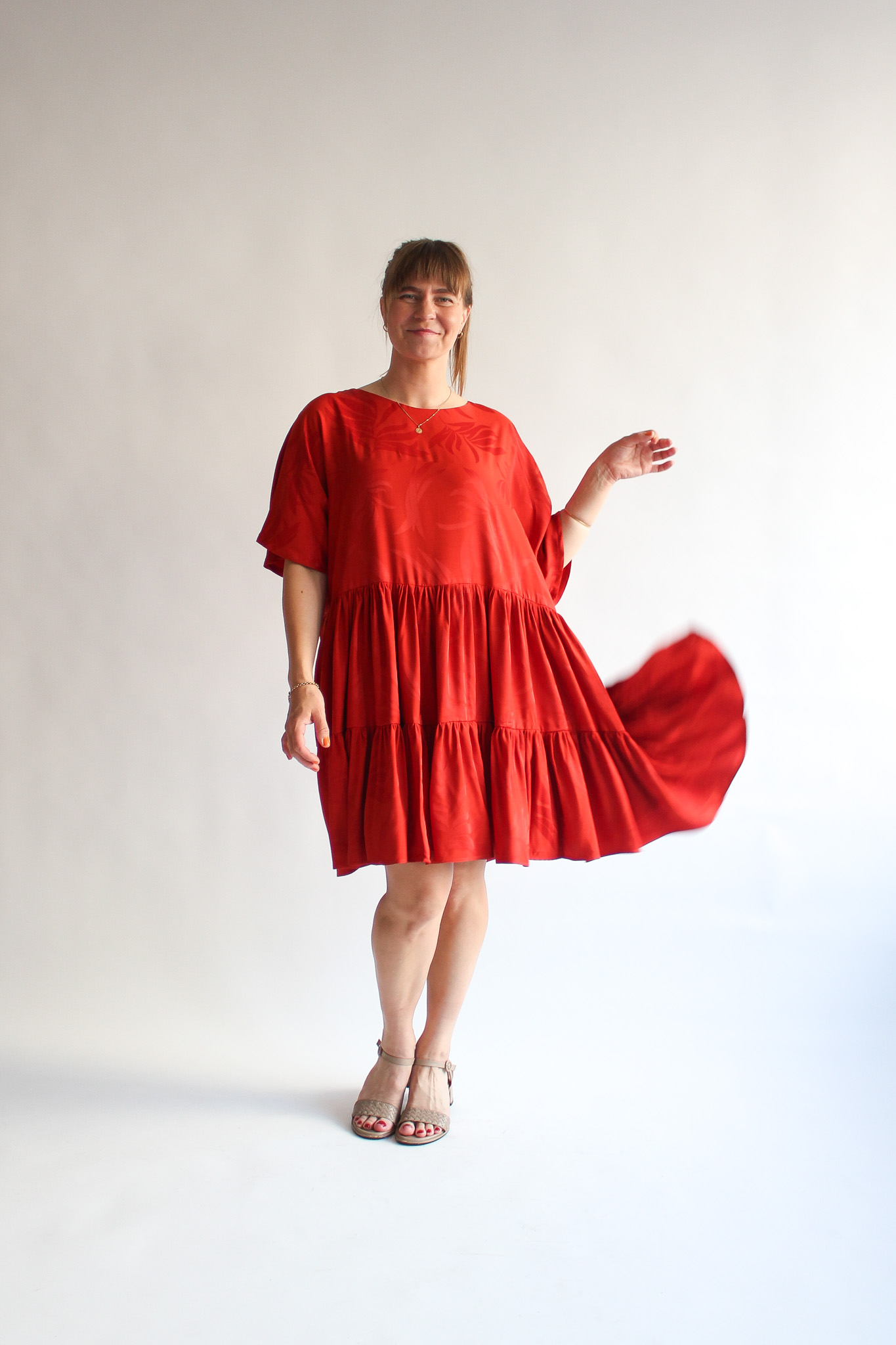 Ruggine viscose double ruffle dress - Image 9