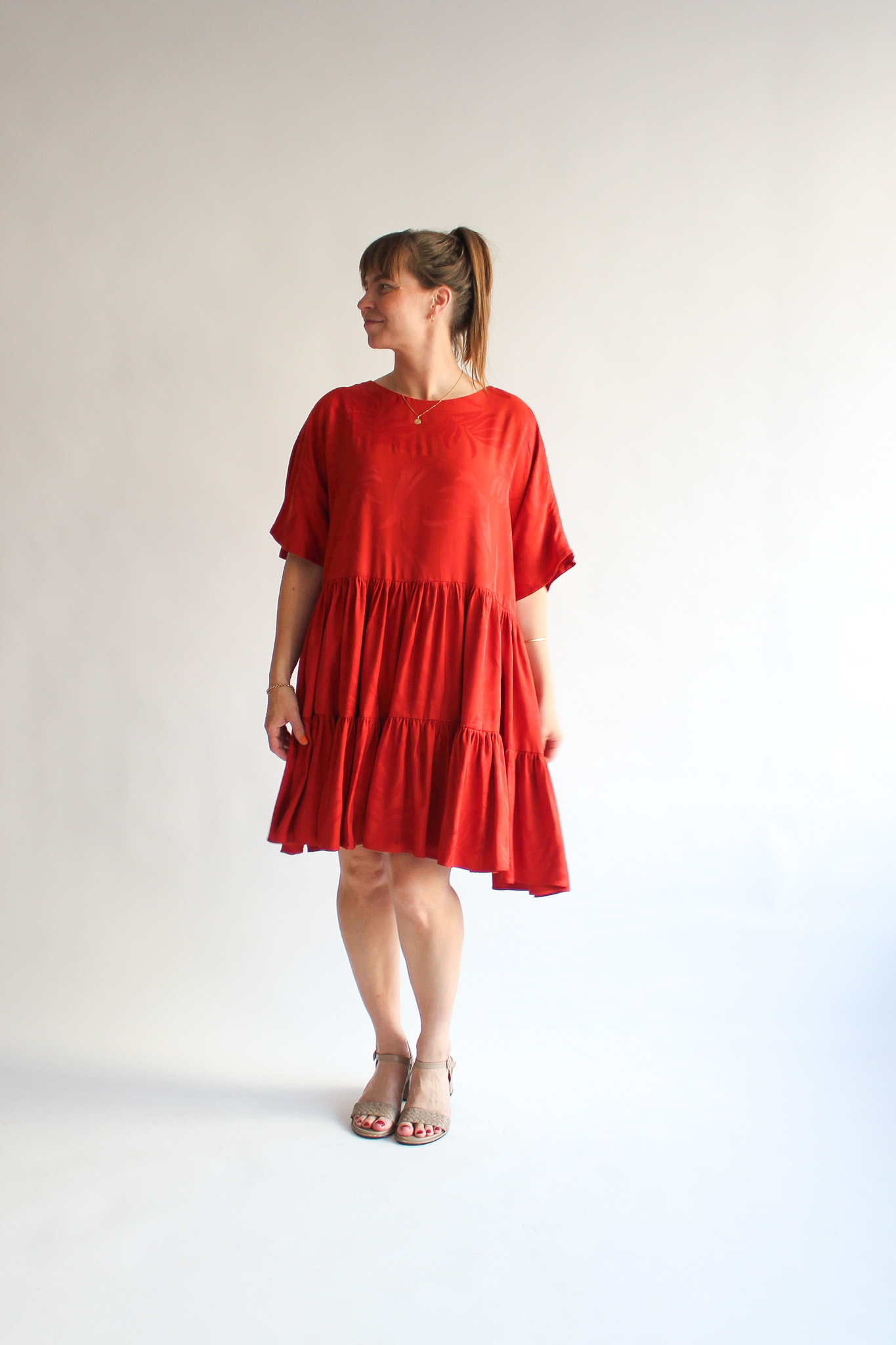 Ruggine viscose double ruffle dress - Image 8