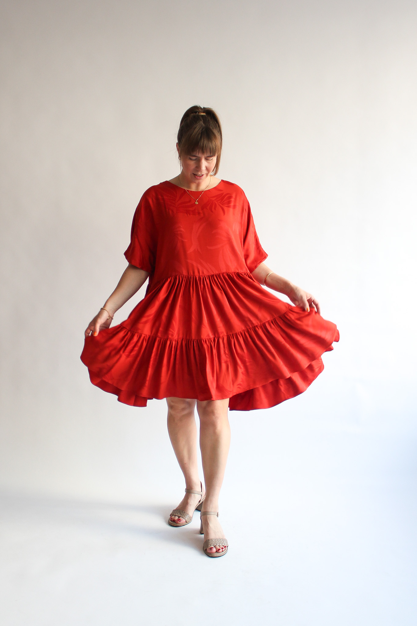 Ruggine viscose double ruffle dress - Image 7