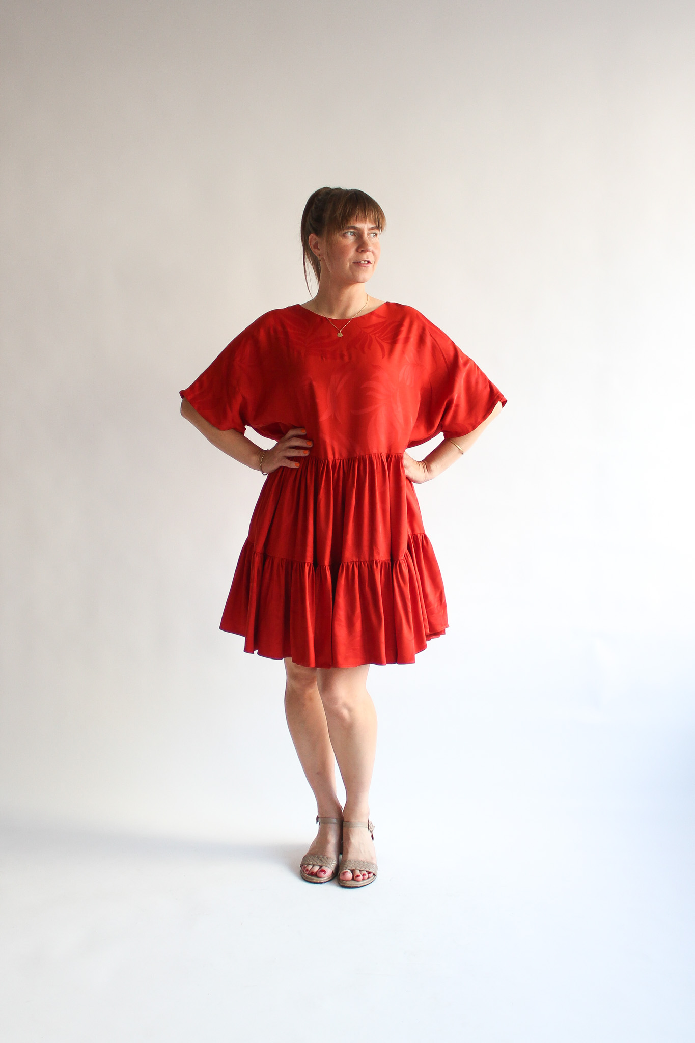 Ruggine viscose double ruffle dress - Image 6
