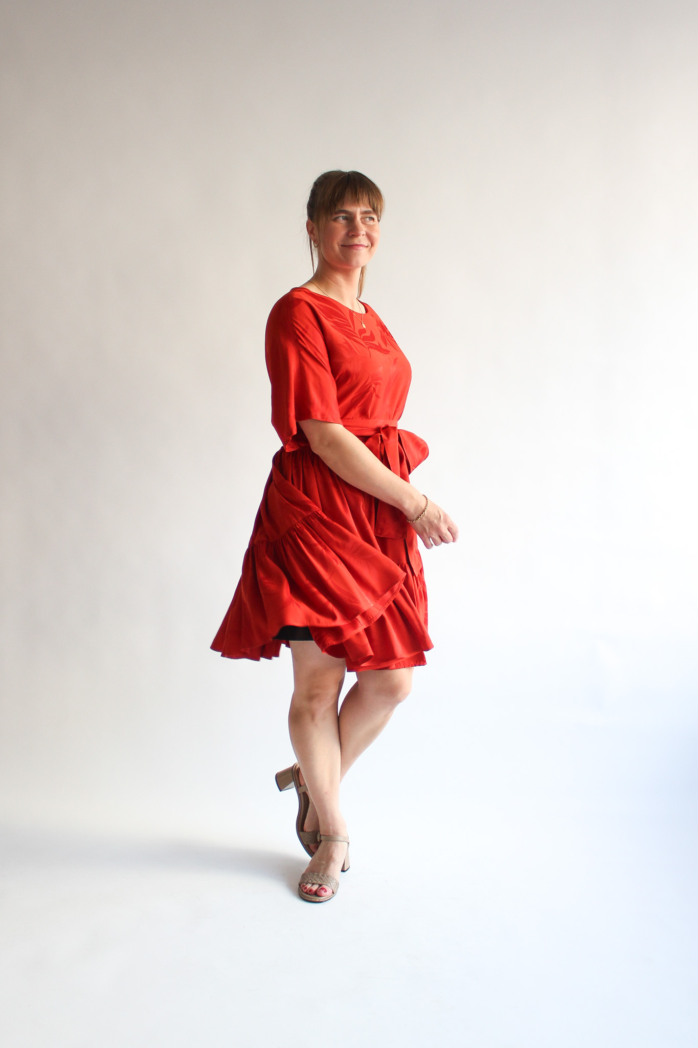 Ruggine viscose double ruffle dress - Image 3