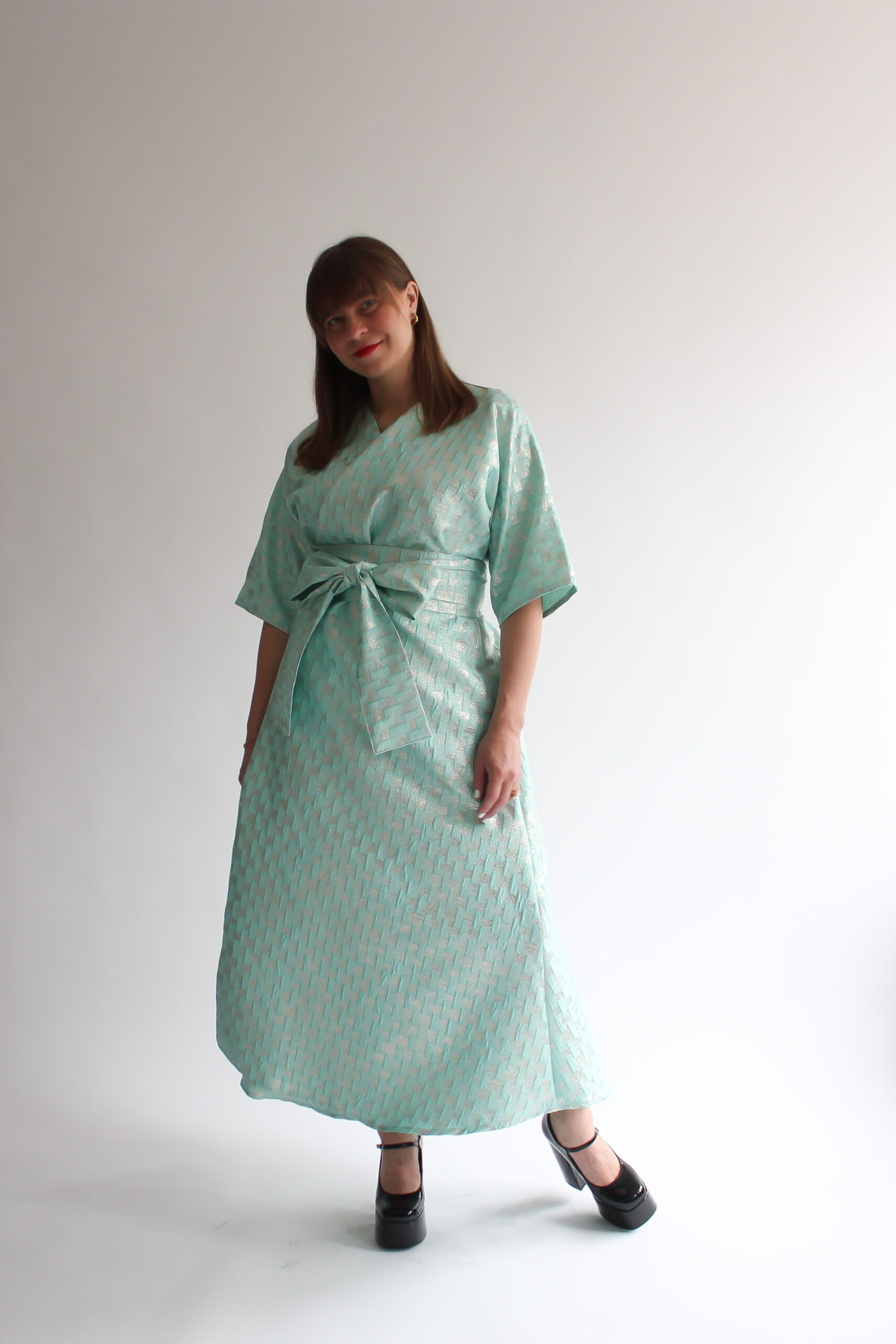 Azzurra lucida maxi wrap dress - Image 2
