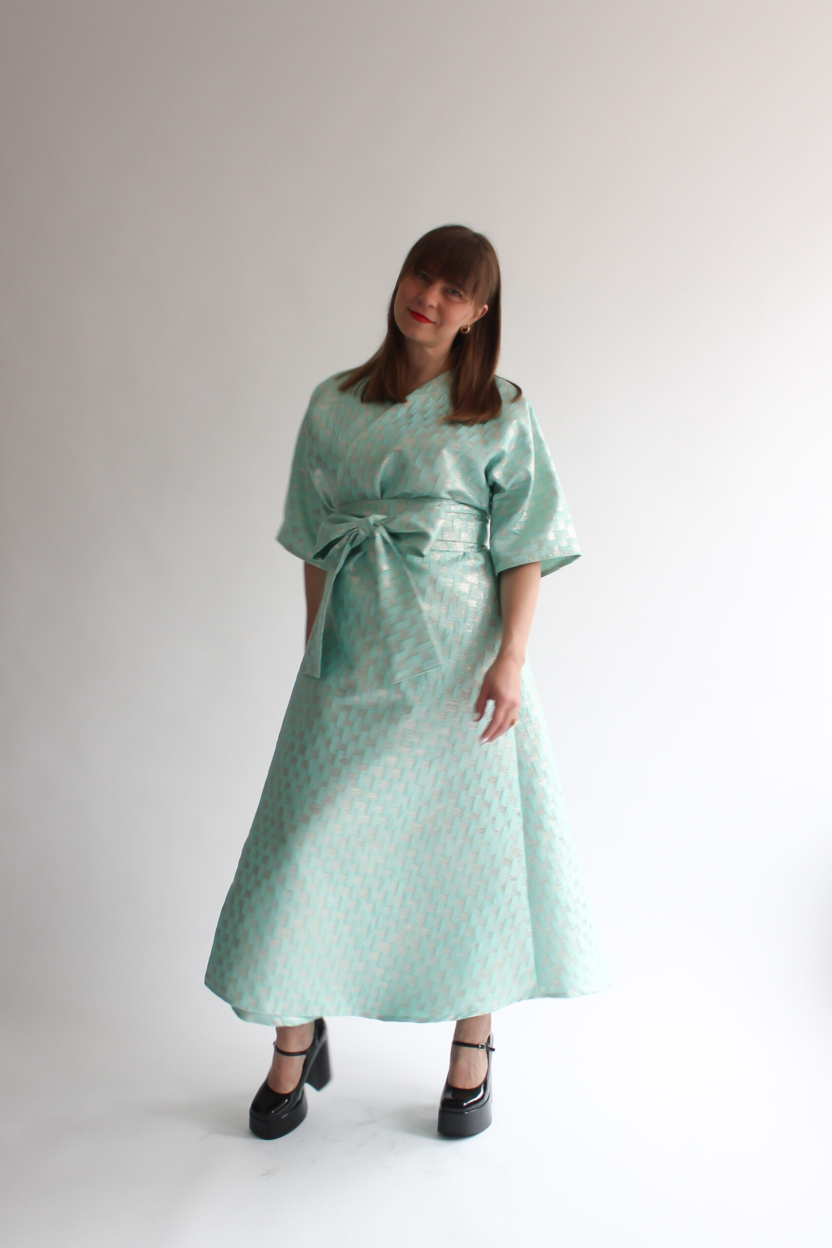 Azzurra lucida maxi wrap dress - Image 5