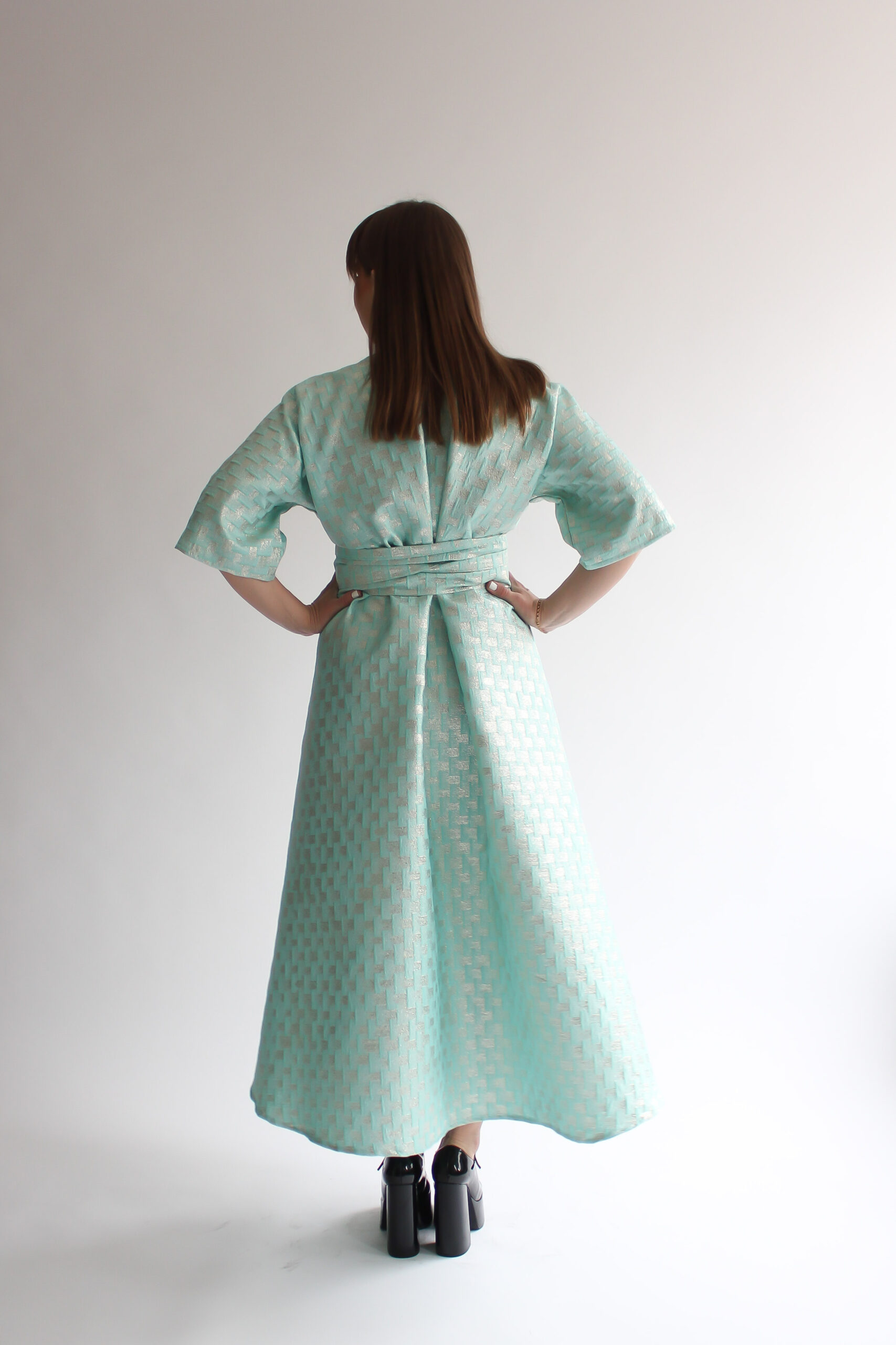 Azzurra lucida maxi wrap dress - Image 6