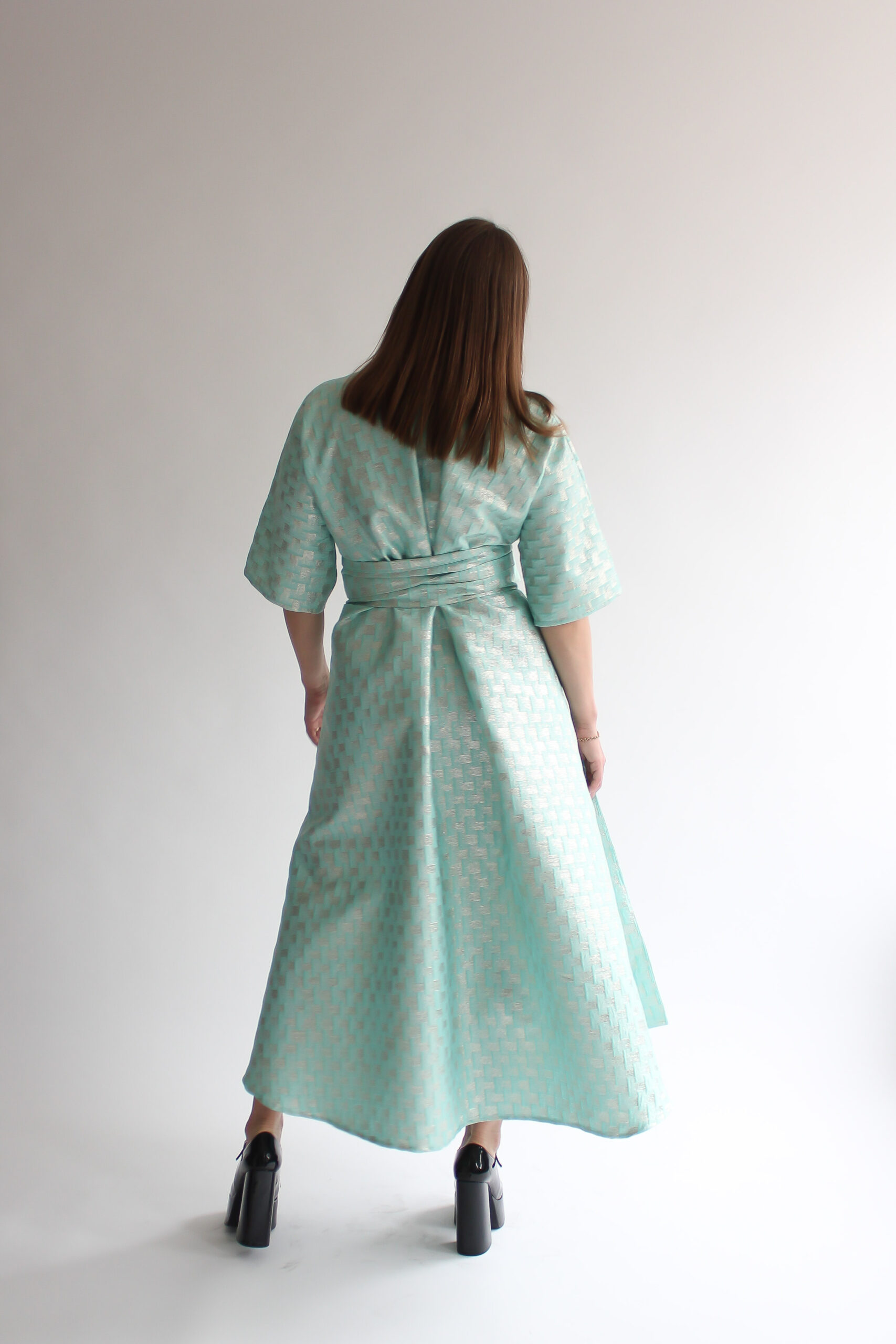 Azzurra lucida maxi wrap dress - Image 7