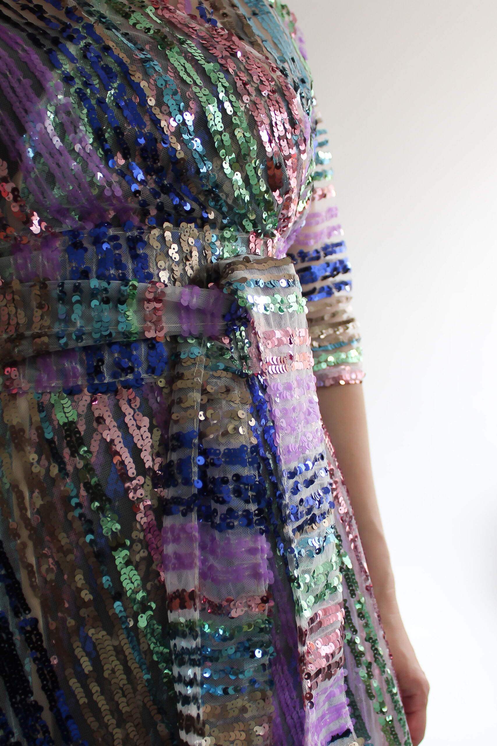Arcobaleno sequin mini wrap dress - Image 8