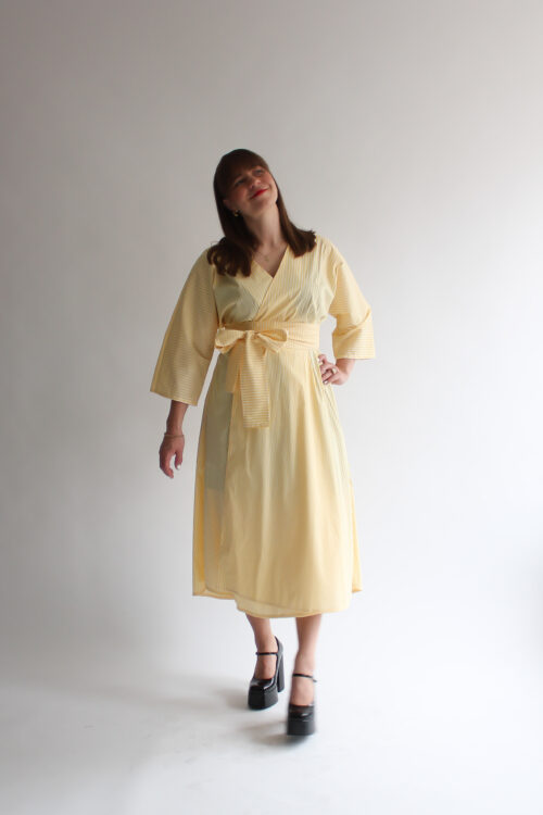 Solare cotton wrap dress