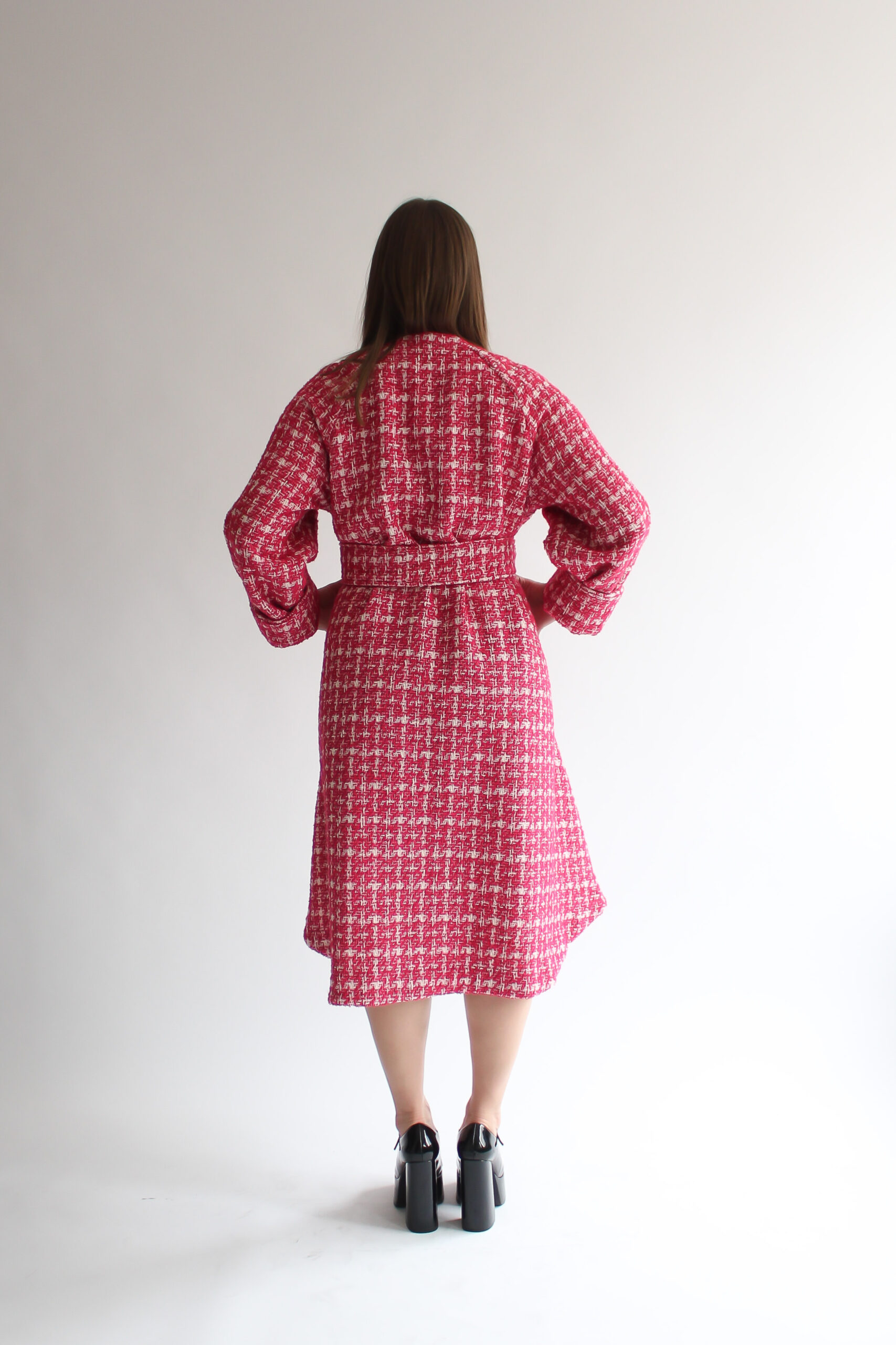 A scacchi pink wool coat - Image 9