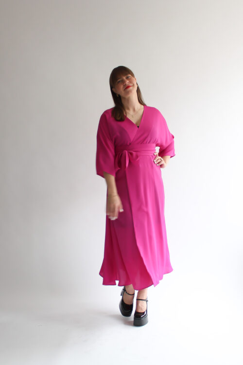 Peonia midi wrap dress