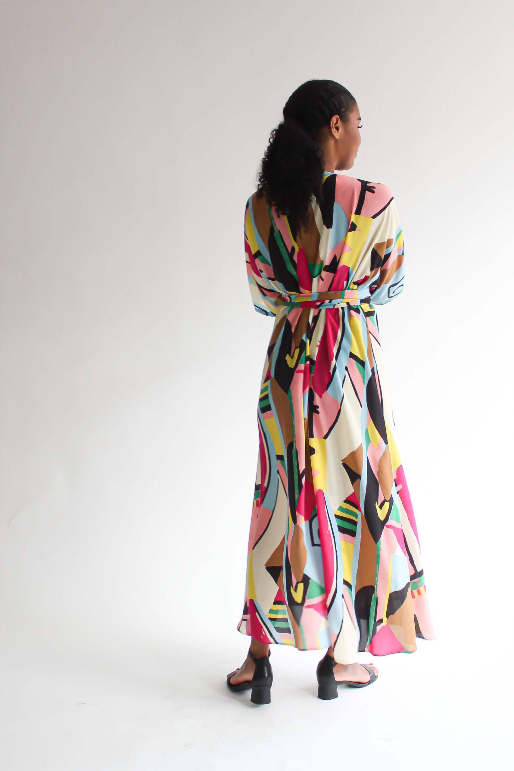 Arte 100 % silk maxi wrap dress - Image 3