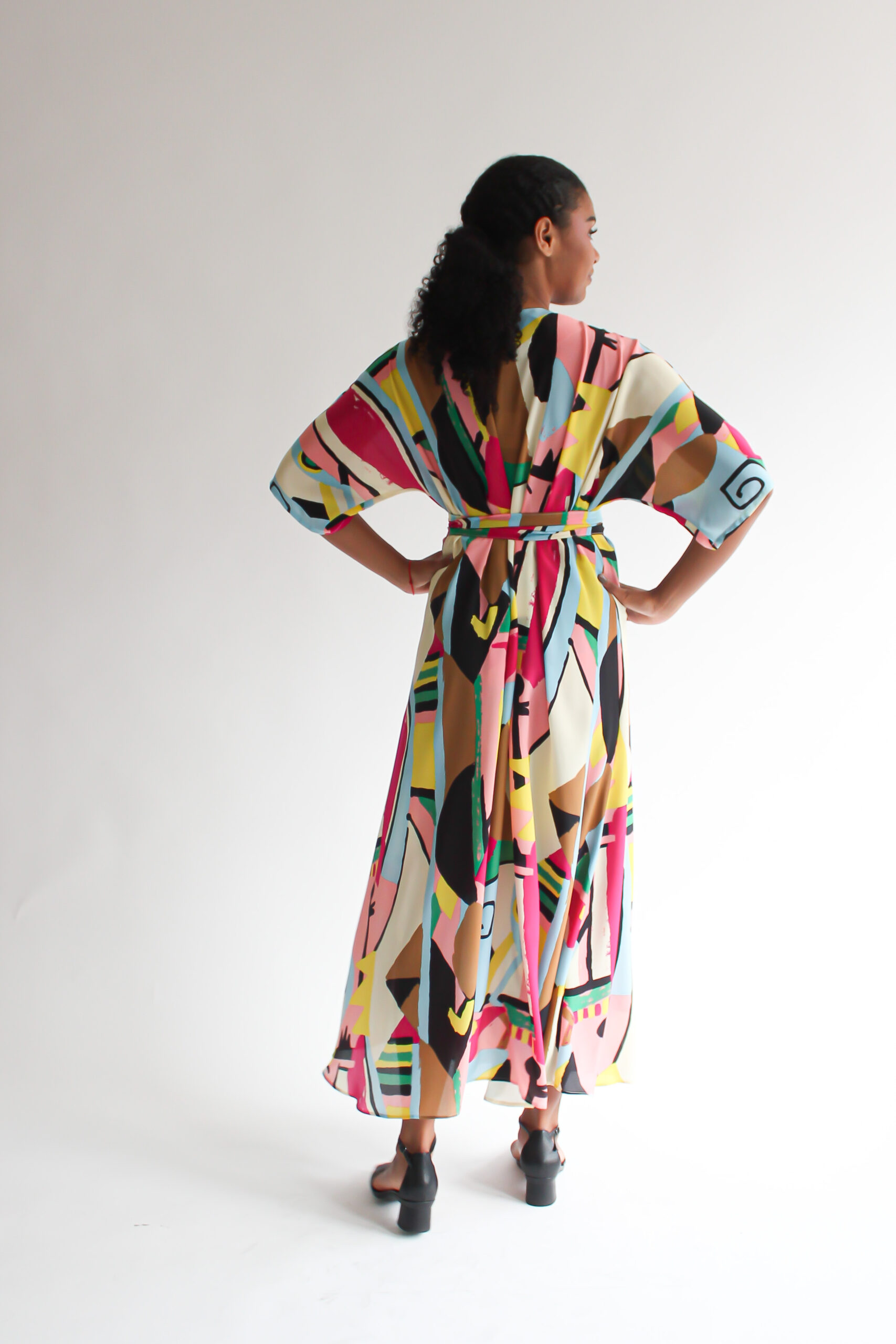 Arte 100 % silk maxi wrap dress - Image 4