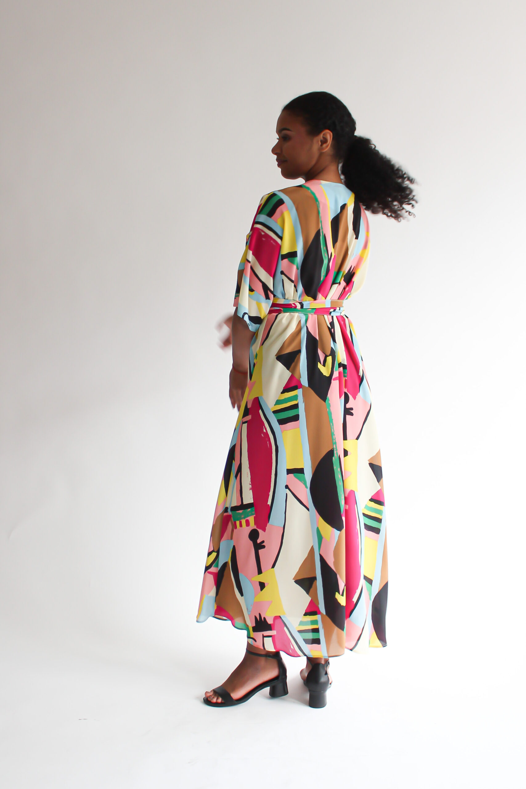 Arte 100 % silk maxi wrap dress - Image 5