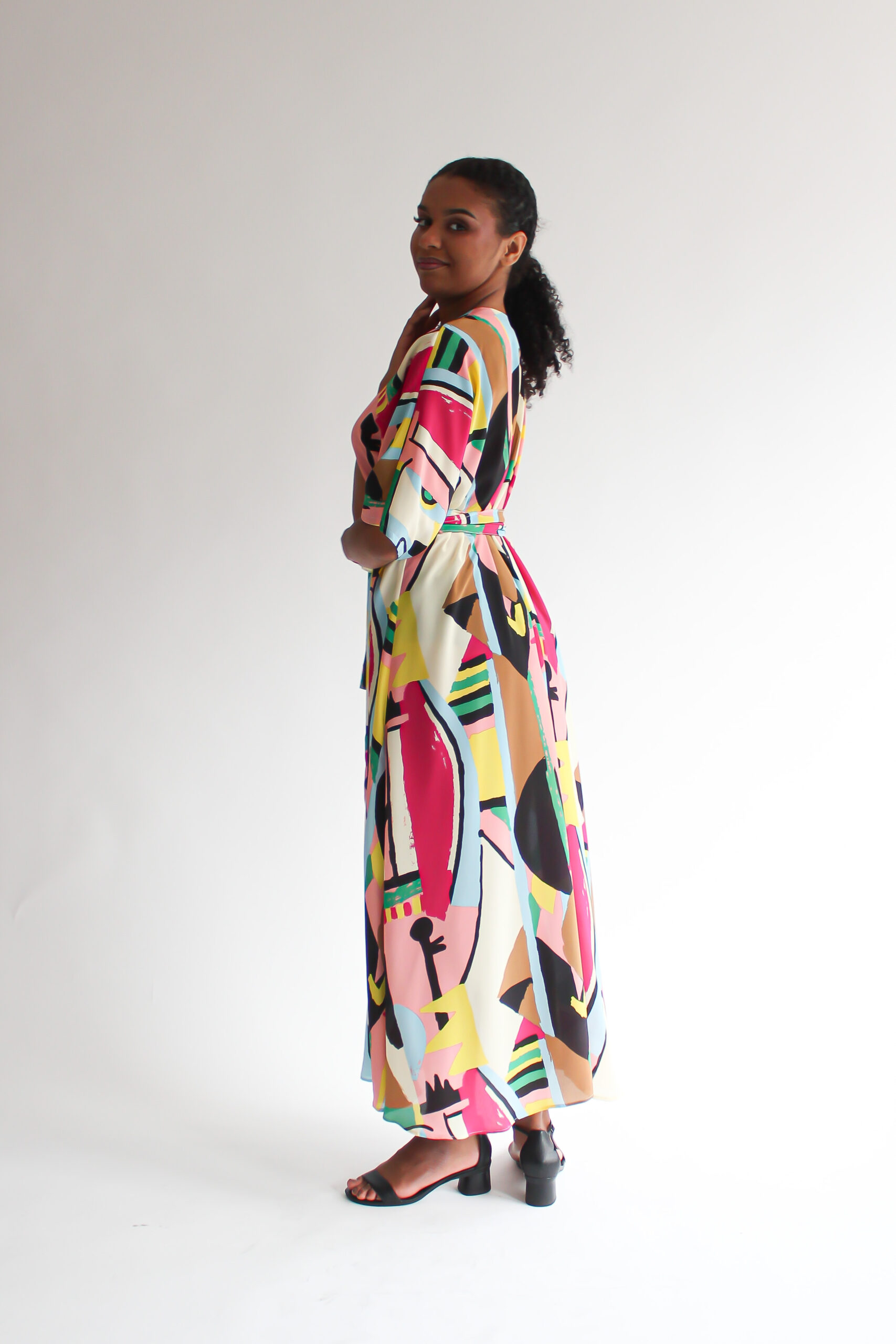 Arte 100 % silk maxi wrap dress - Image 6
