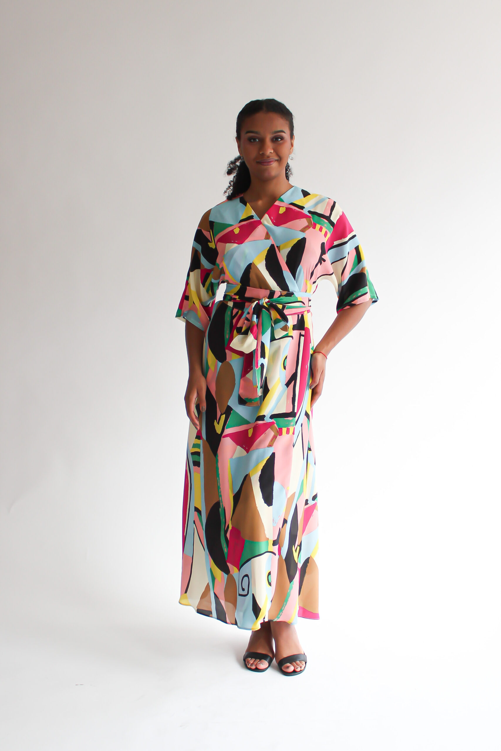 Arte 100 % silk maxi wrap dress - Image 7