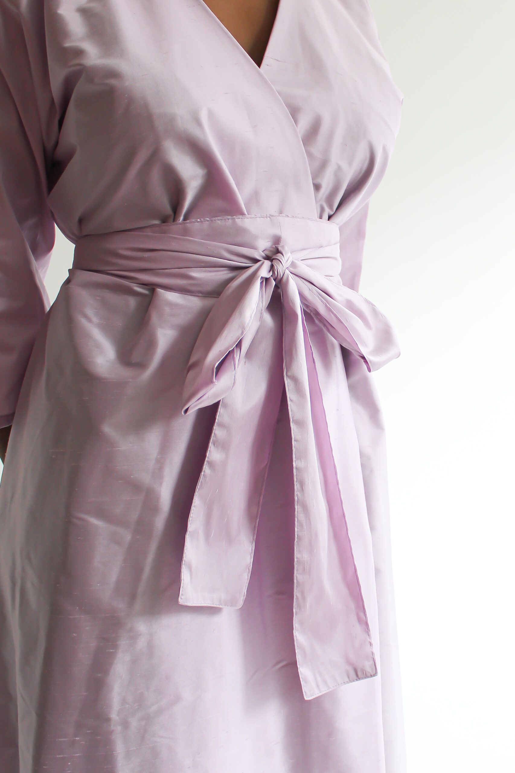Lilla 100 % silk midi wrap dress - Image 6