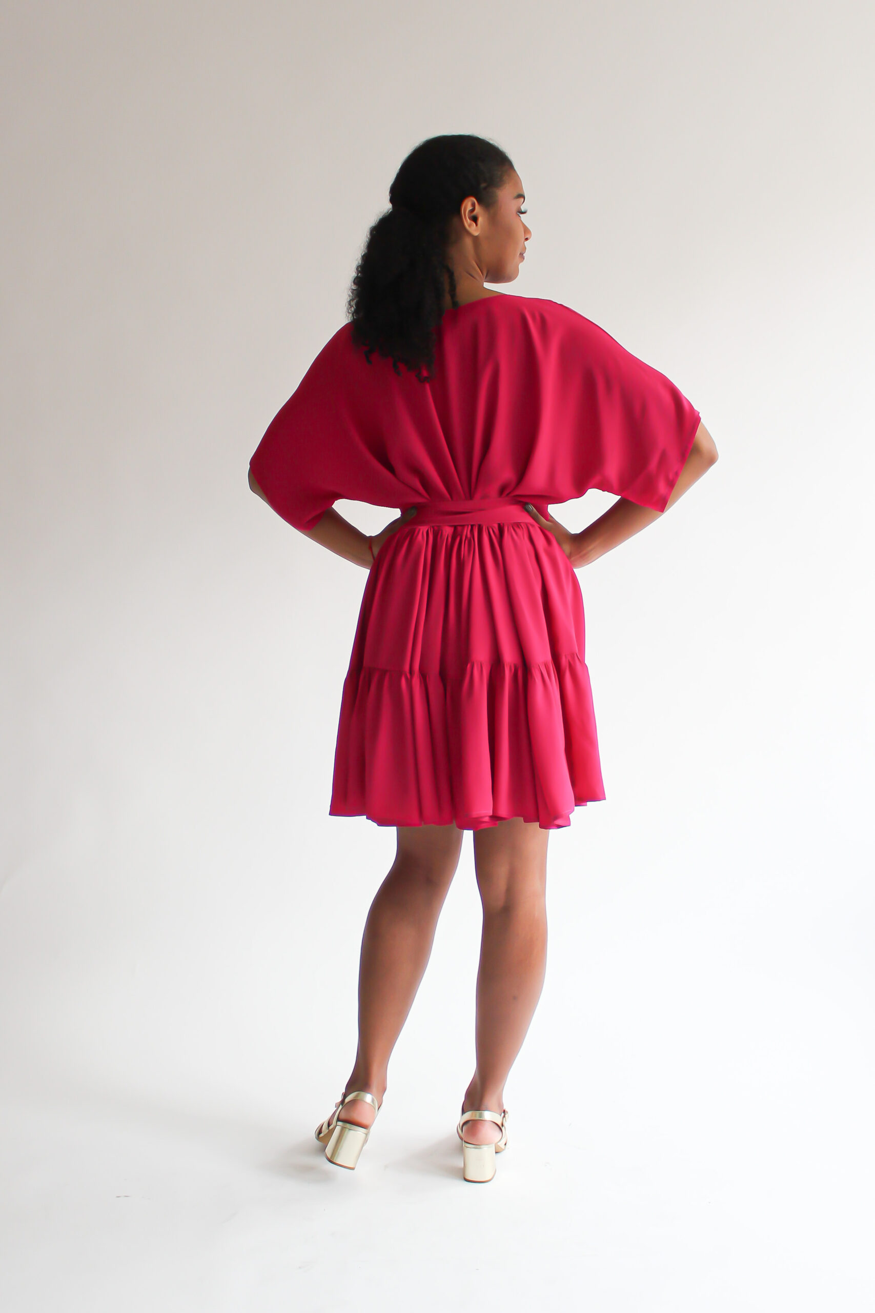 Fucsia double ruffle dress - Image 10