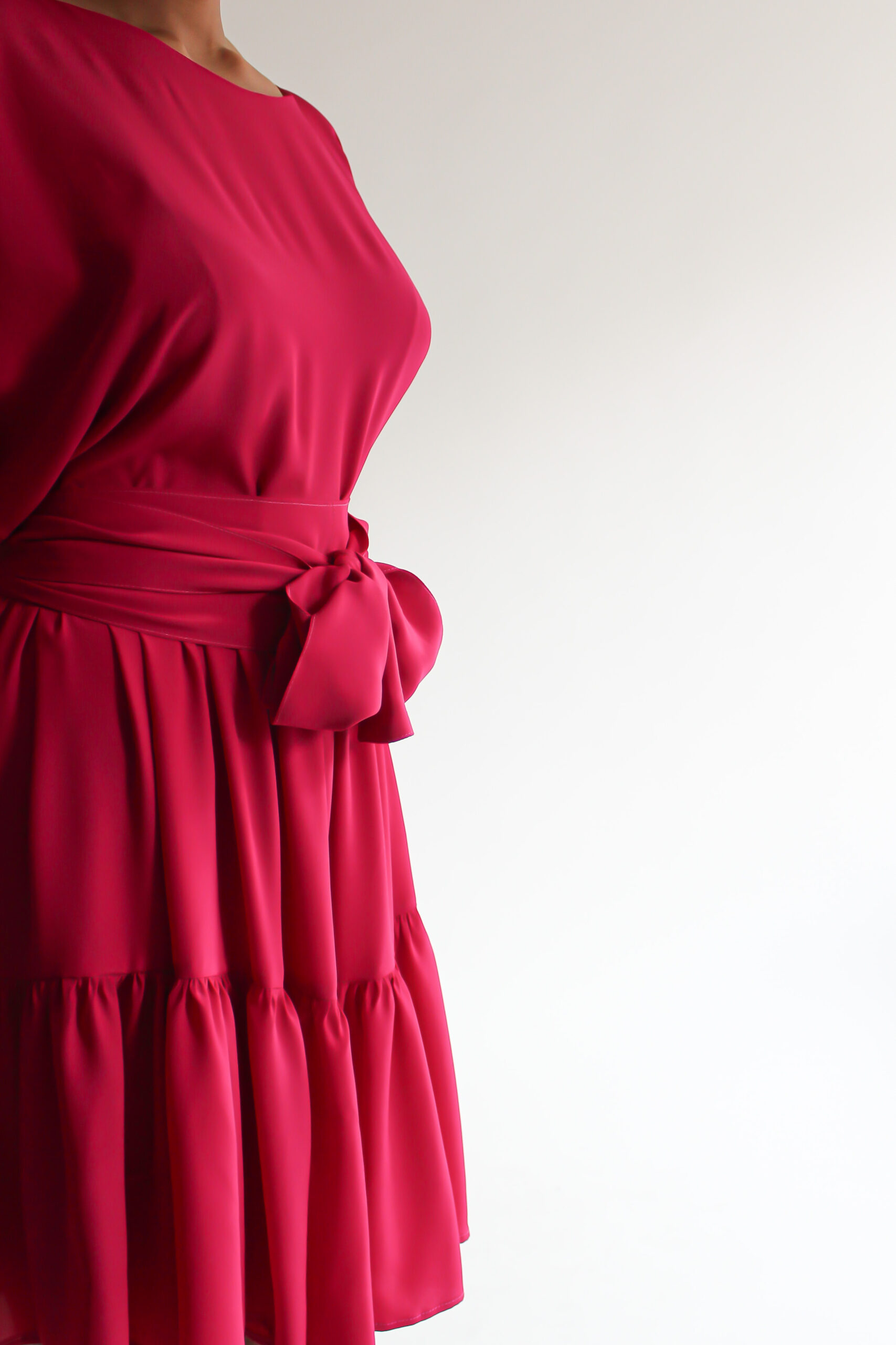 Fucsia double ruffle dress - Image 11