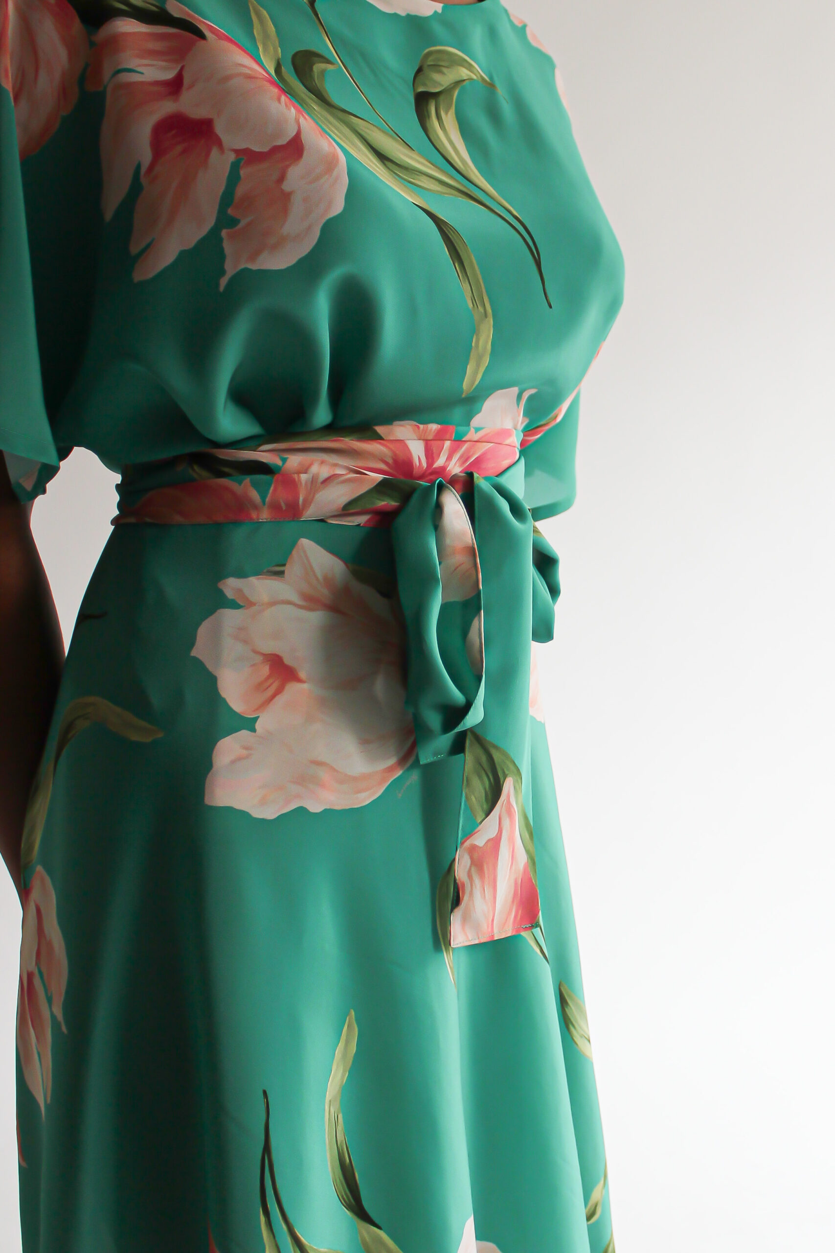 Fiore turchese silk shirt + midi skirt combo - Image 6