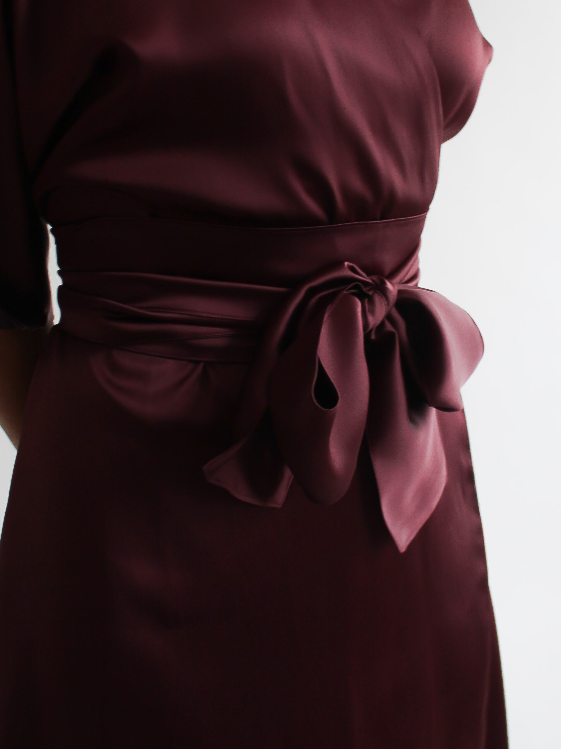 Borgogna lucida maxi wrap dress - Image 6