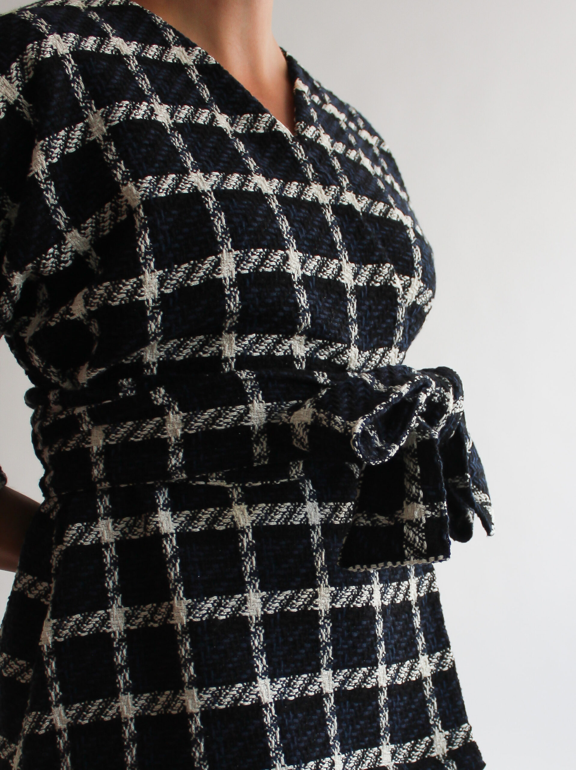 Blu scuro a scacchi kimono - Image 6